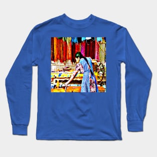 Oaxaca textile pixel professionals ecopop live color photograph Long Sleeve T-Shirt